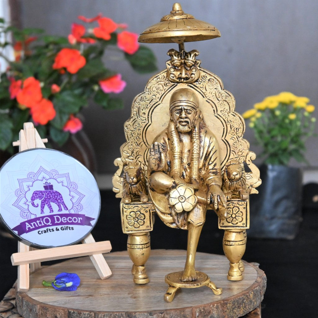 Saibaba statue sai baba idol for home decor big size brass shirdi sai murti