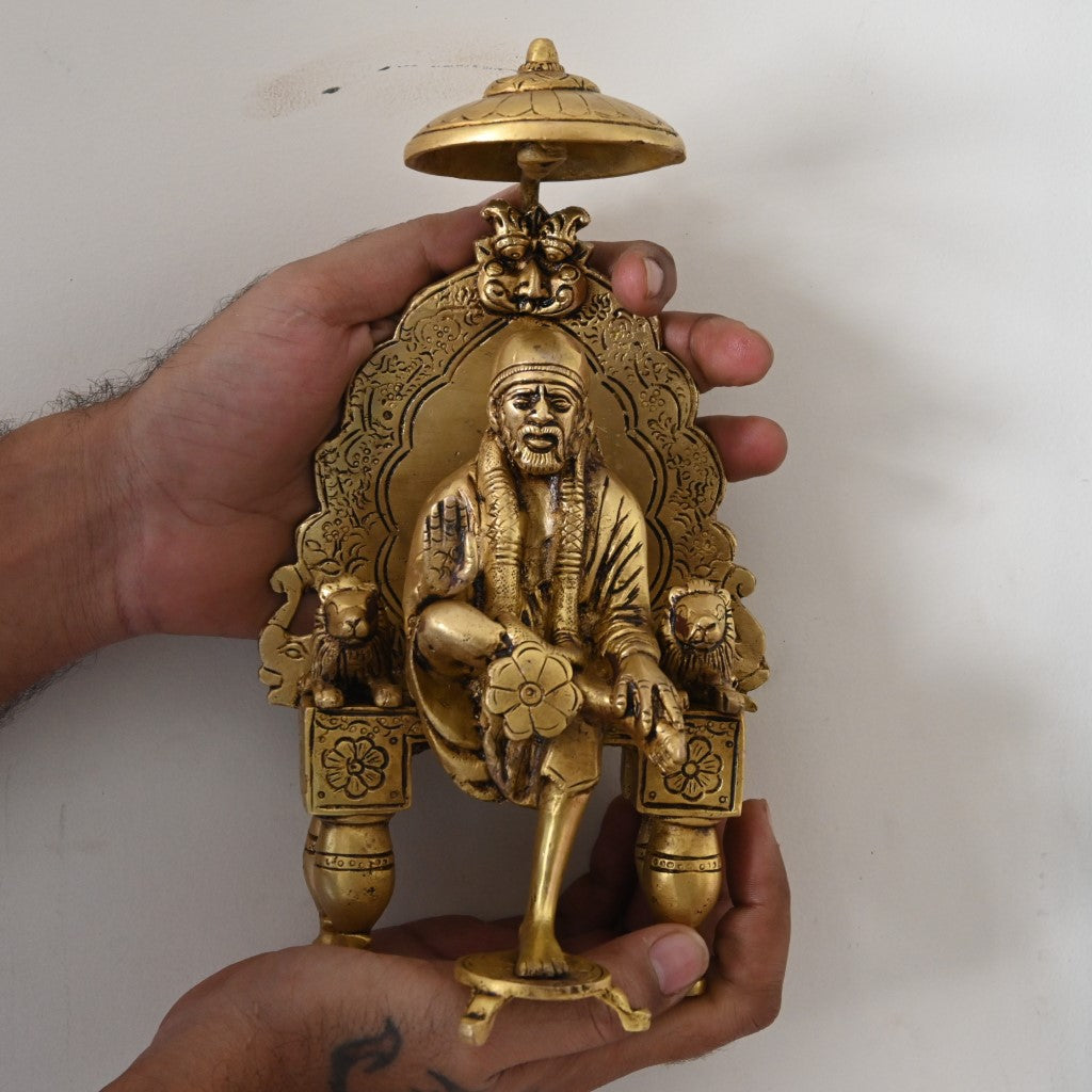 Saibaba statue sai baba idol for home decor big size brass shirdi sai murti