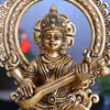 Saraswati idol brass home decor statue goddess saraswathi devi murti for pooja