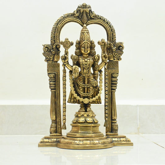 Tirupati balaji idol lord venkateswara swamy brass statue murti for pooja home decor big size