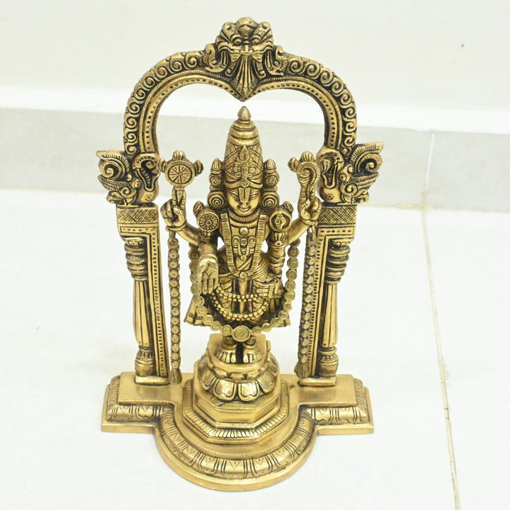 Tirupati balaji idol lord venkateswara swamy brass statue murti for pooja home decor big size