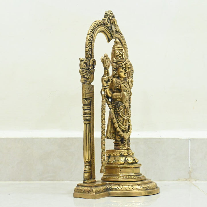 Tirupati balaji idol lord venkateswara swamy brass statue murti for pooja home decor big size