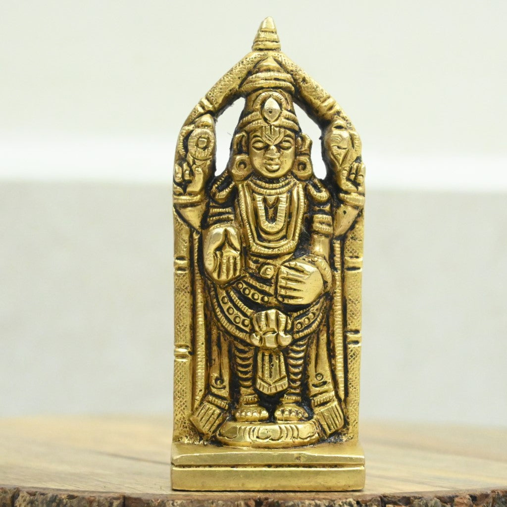 Venkateshwara swamy idol brass small for pooja room home decoration gift lord balaji statue