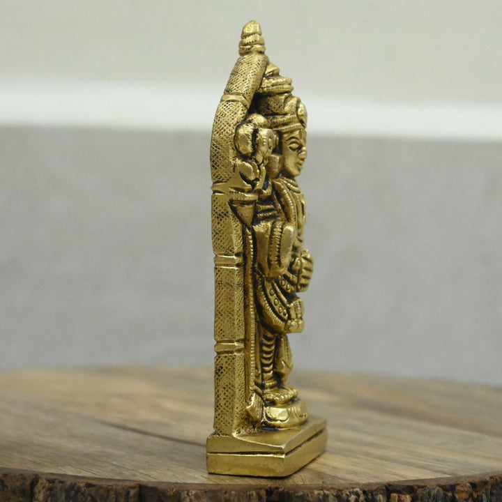 Venkateshwara swamy idol brass small for pooja room home decoration gift lord balaji statue