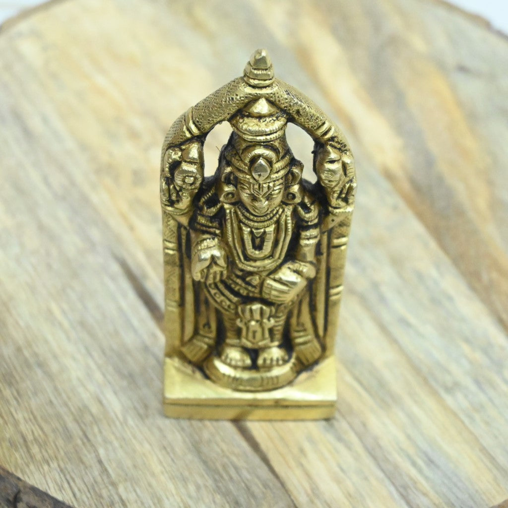 Venkateshwara swamy idol brass small for pooja room home decoration gift lord balaji statue