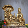 Vishnu laxmi idol home decor lord lakshmi vishnu brass murti pooja