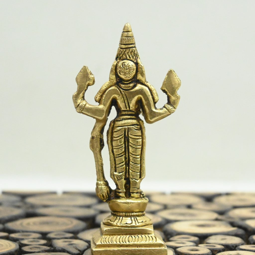 Vishnu murthy idols brass vishnu ji idol small for pooja standing murti