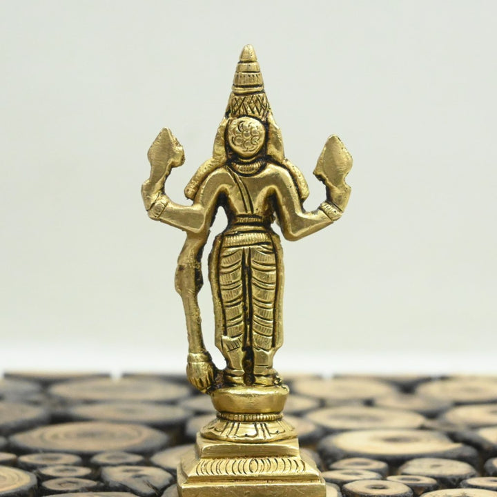 Vishnu murthi brass statue (6.5 Inch) vishnu idol for pooja home decor puja  standing murthy